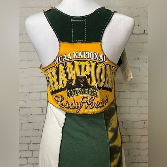Styles Ever After Green Yellow Vintage Original Baylor NCAA Maxi Dress Size M - Picture 8 of 9